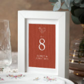 Numéro De Table Élégant Moderne Éléments simples Mariage