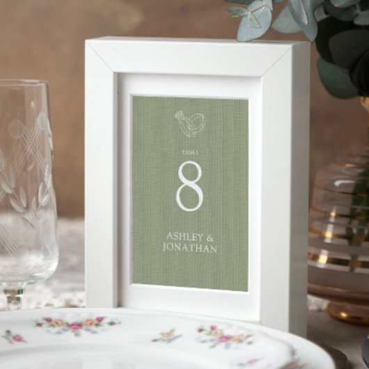 Numéro De Table Élégant Moderne Éléments simples Mariage