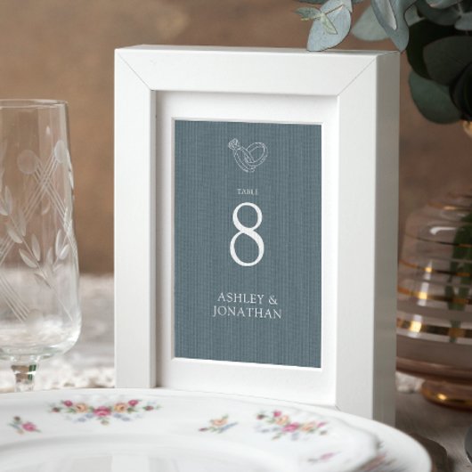 Numéro De Table Élégant Moderne Éléments simples Mariage