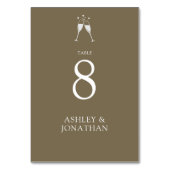 Numéro De Table Élégant Moderne Éléments simples Mariage (Dos)