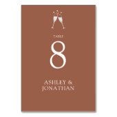 Numéro De Table Élégant Moderne Éléments simples Mariage (Dos)