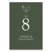 Numéro De Table Élégant Moderne Éléments simples Mariage (Dos)