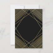 Numéro de table élégant moderne Gold & Black Glam  (Dos)