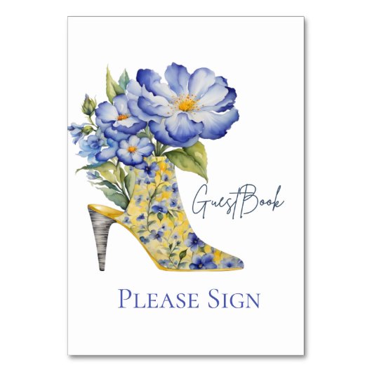 Numéro De Table Élégant moderneChaussure à talon élevé panneau du  (Dos)