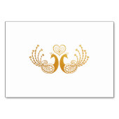 Numéro De Table Élégant Motif or Indien Mariage Étiquette buffet  (Dos)