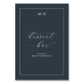 Numéro De Table Elegant Navy Calligraphy (Par défaut)