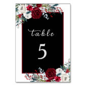 Numéro De Table Élégant Noël Floral Rose Mariage de vacances (Par défaut)