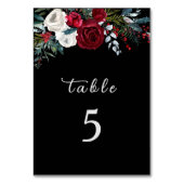 Numéro De Table Élégant Noël Floral Rose Mariage de vacances (Par défaut)