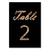 Numéro De Table Élégant Noir Chic Gold Party Table Numéro 2 (Dos)