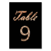 Numéro De Table Élégant Noir Chic Gold Party Table Numéro 9 (Par défaut)