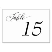 Numéro de table élégant noir et blanc (Dos)