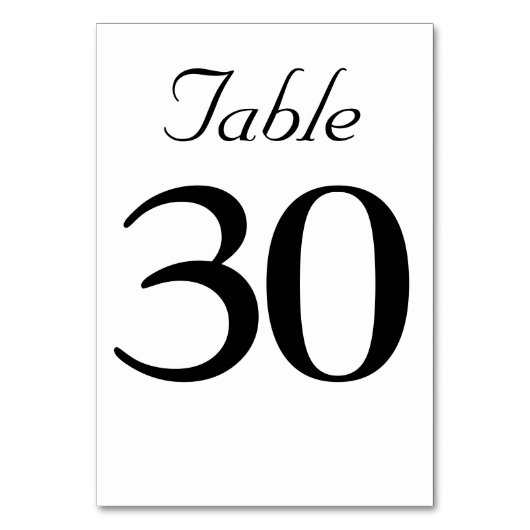Numéro De Table Élégant noir et blanc classique Rustique Mariage T (Par défaut)