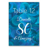 Numéro De Table Elégant Ocean Blue 80 et fête d'anniversaire Extra (Par défaut)