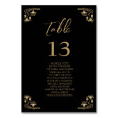 Numéro De Table Elégant or Art Décomarrié Table assise T (Par défaut)