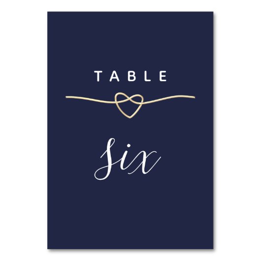 Numéro De Table Elégant or et Mariage bleu marine (Par défaut)