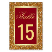 Numéro De Table Élégant paillettes de feuille d'or faux Marron Rou (Par défaut)