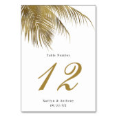 Numéro De Table Elégant Palm Tree Plage Tropical Mariage (Par défaut)