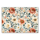 Numéro De Table Elegant Pastel Floral Border (Dos)