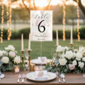 Numéro De Table Elegant Photo Collage Wedding Table Number Card