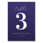 Numéro De Table Elegant Purple Number Table Sign (Dos)
