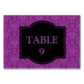Numéro De Table Elegant Purple Vintage Damask Custom (Dos)