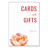 Numéro De Table Elegant Red Botanical Floral (Dos)