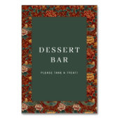 Numéro De Table Elegant Red Floral Border Design (Dos)