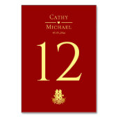 Numéro De Table Élégant rose double bonheur mariage chinois (Par défaut)