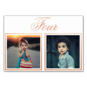 Numéro De Table Élégant Rose Gold de l'âge de la mariée Numéro de (Devant)