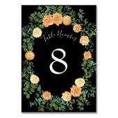 Numéro De Table Élégant Rose noir et pêche Mariage (Par défaut)