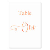 Numéro De Table Élégant rose or blanc calligraphie table un (Dos)