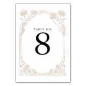 Numéro De Table Elégant Rose Orchard Garden Trellis Mariage (Dos)