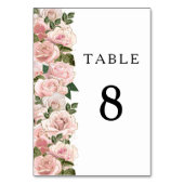 Numéro De Table Élégant Rose Poudré Floral Peonies Mariage (Par défaut)