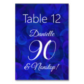 Numéro De Table Elégant Royal Blue 90 et fête d'anniversaire sans (Dos)