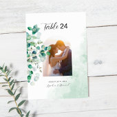 Numéro De Table Elégant Rustique Botanique Eucalyptus Feuilles Pho