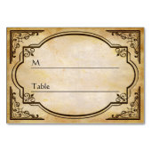 Numéro De Table Élégant Rustique Mariage en détresse (Devant)