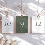 Numéro De Table Élégant Sage Green Guest Names Mariage de script<br><div class="desc">Élégant numéro de table minimaliste de Mariage de script avec nom d'invité. Découvrez toute la collection pour un thème mariage de coordonnées. Dm pour conseil ou personnalisation</div>