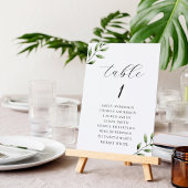 Numéro De Table Elégant Sage Greenery Mariage Seating Chart