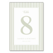 Numéro De Table Elegant Sage Infinity Number (Dos)