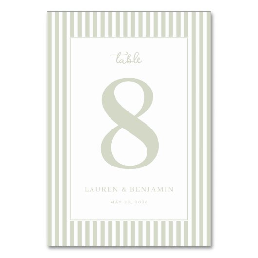 Numéro De Table Elegant Sage Infinity Number (Par défaut)