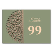 Numéro De Table Elégant Sage moderne vert & or classique mandala T (Dos)