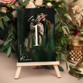 Numéro De Table Élégant Script aquarelle Mariage floral photo