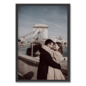 Numéro De Table Élégant script de calligraphie photo Mariage or (Dos)