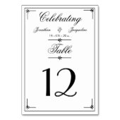 Numéro De Table Élégant Script simple Noms personnalisés (Par défaut)