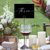 Numéro De Table Elegant Script Table Cards Numbers Three
