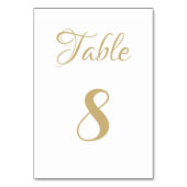 Numéro De Table Élégant script texte personnalisé Mariage Numéro d (Par défaut)