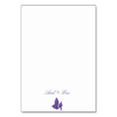 Numéro De Table Élégant Script violet et Mariage or (Dos)