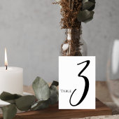 Numéro De Table Elegant Script Wedding Table Number Card