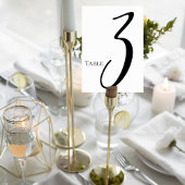 Numéro De Table Elegant Script Wedding Table Number Card