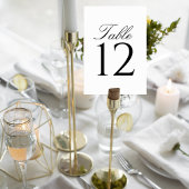 Numéro De Table Elegant Script Wedding Table Number Card